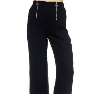 Double O-ring Zipper Up Pants